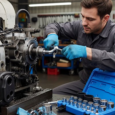 coffret a douilles moteur industriel