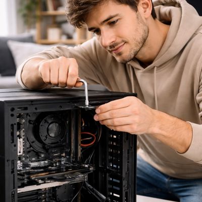 jeu de cles allen homme repare tour d ordinateur
