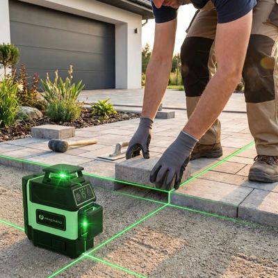 laser de chantier rotatif pour pose paves
