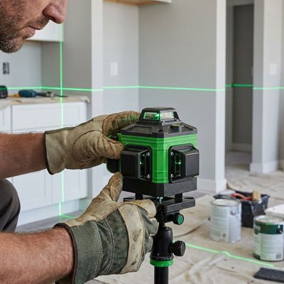 laser rotatif homme regle niveau