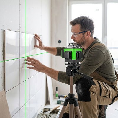 laser rotatif pose carrelage mural