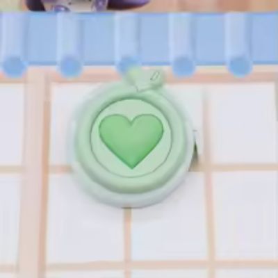metre ruban coeur vert