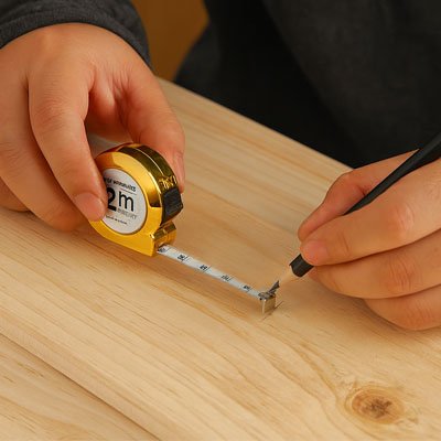 metre ruban homme trace les mesures